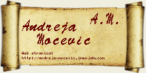 Andreja Močević vizit kartica
